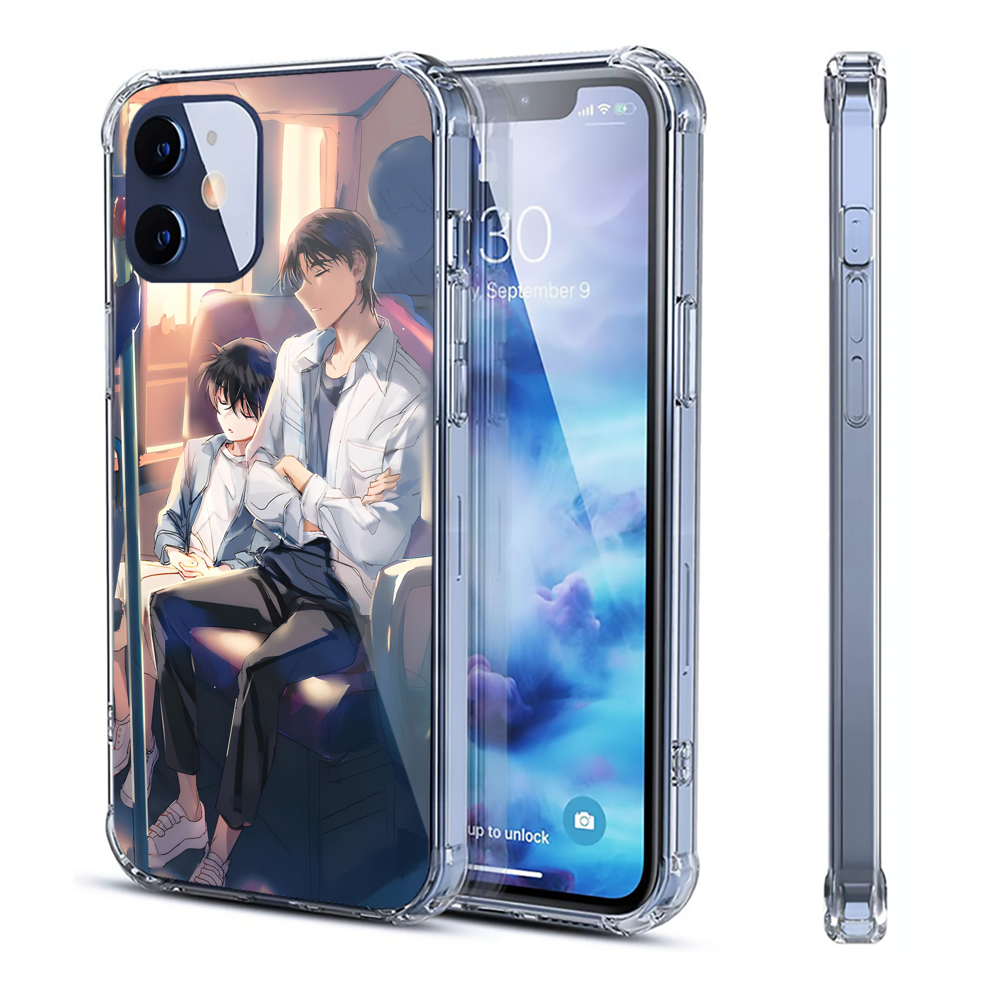 （画像用） 名探偵コナン Detective Conan 【iPhone 12シリーズ対応】透明スマホケース（クリアソフトケース）